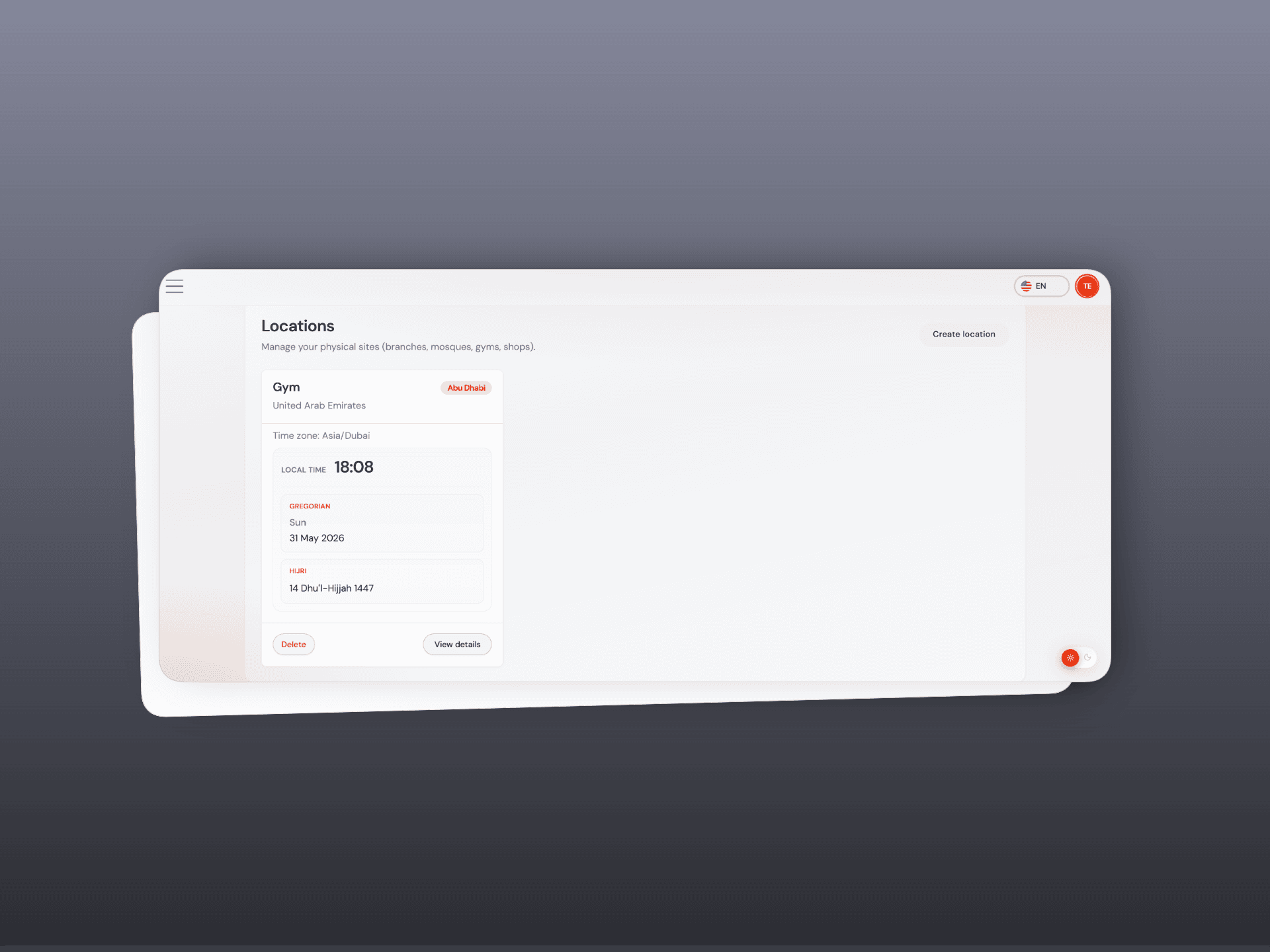 Qaissar Studio multi-location dashboard